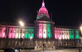 The iconic San Francisco City Hall was lit in tricolour on the occasion of 73rd Republic Day during the Azadi Ka Amrit Mahotsav celebration. Also, the historic Gadar Memorial Hall in San Francisco was lit in tricolour.